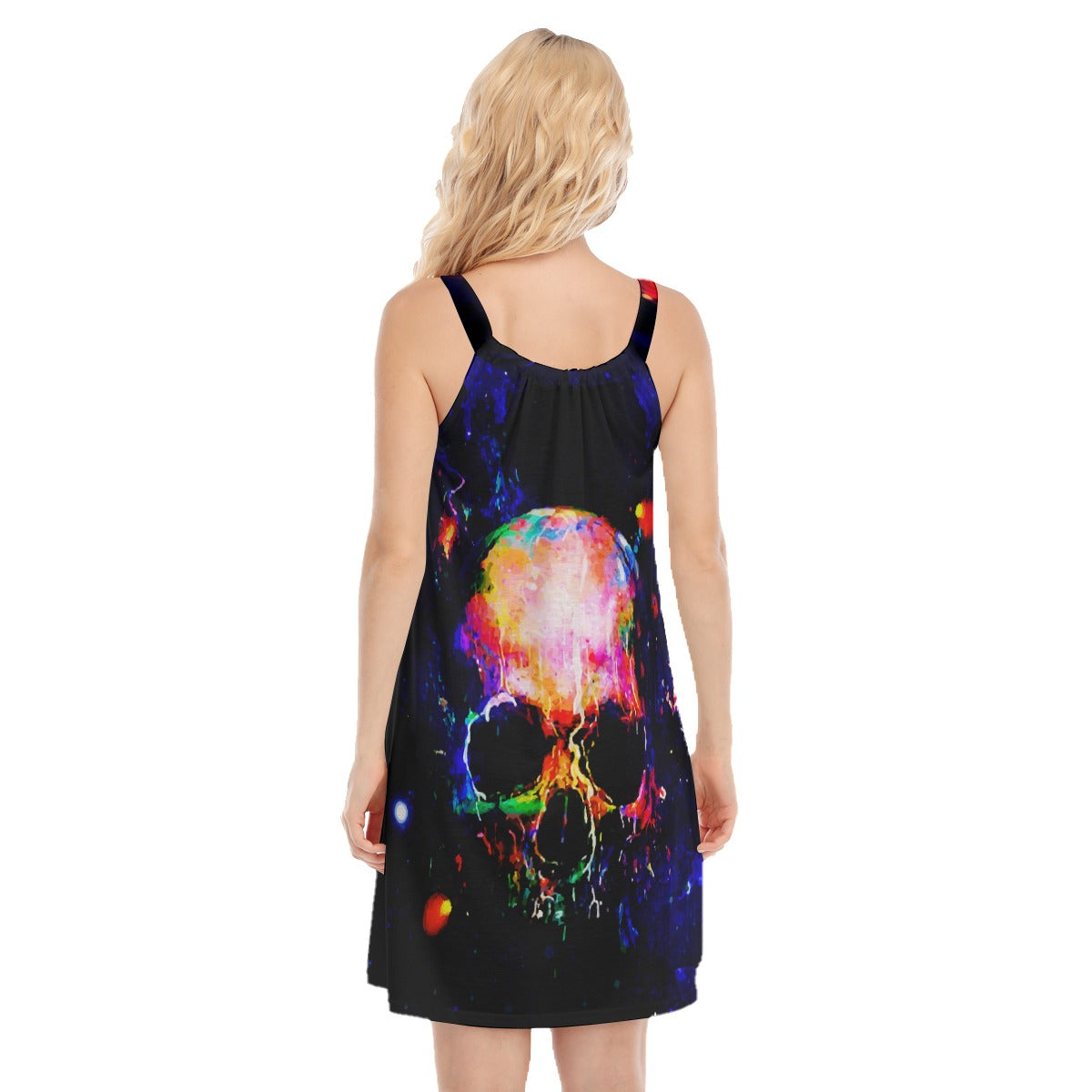 Halloween Calavera Evil Horror Women's Sleeveless Cami Dress
