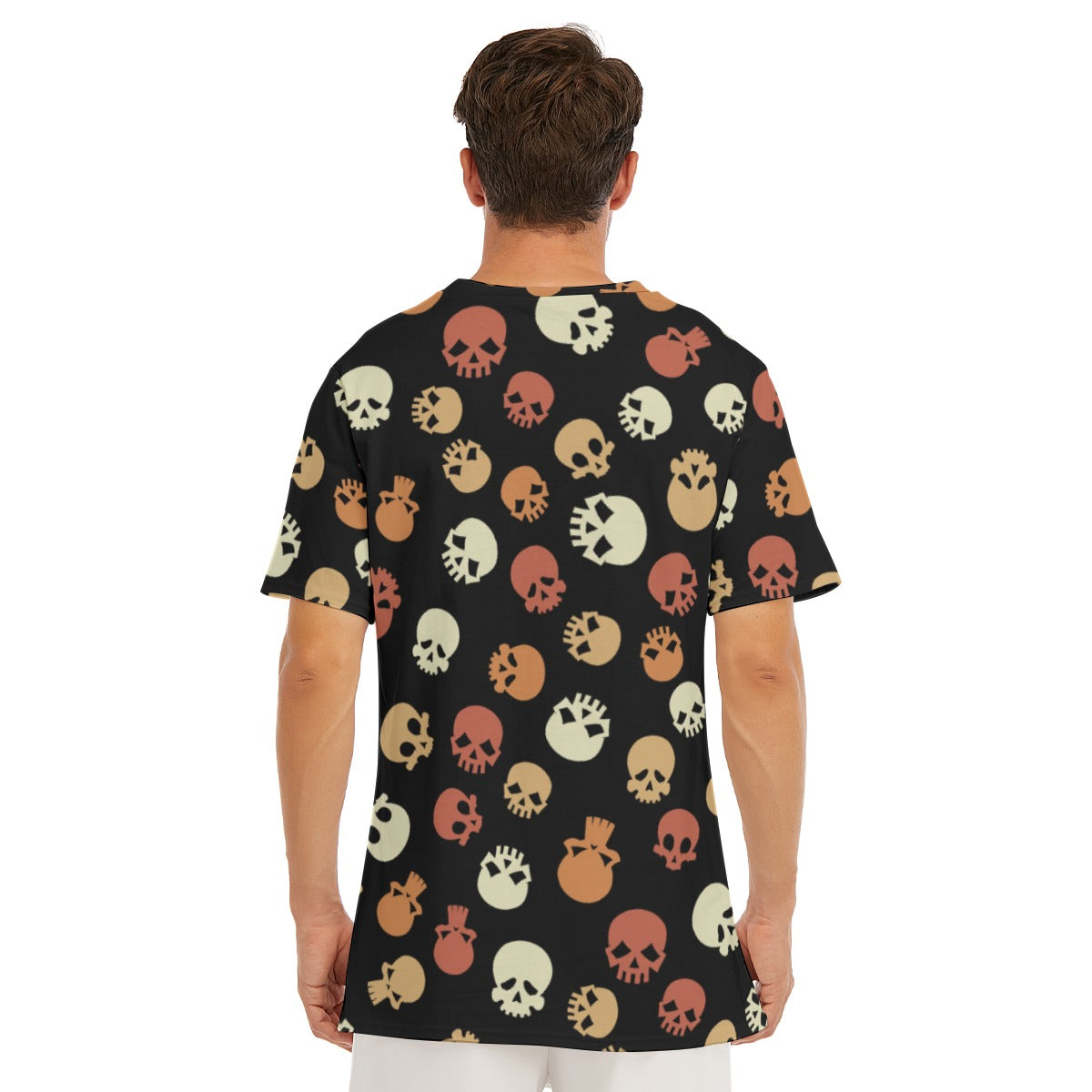 Halloween Skull Ghost Men's O-Neck T-Shirt | 190GSM Cotton Evil