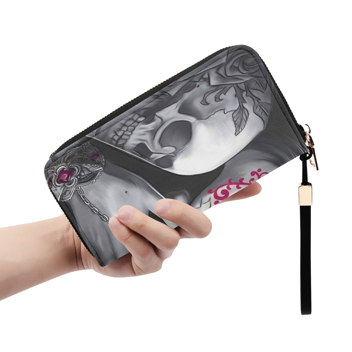 Mexican skull purse, calaveras skull cosmetic bag, mexican skull crossbody bag and wallet