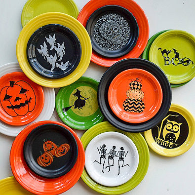 Fiesta® Skull and Vine Appetizer Plate in Black