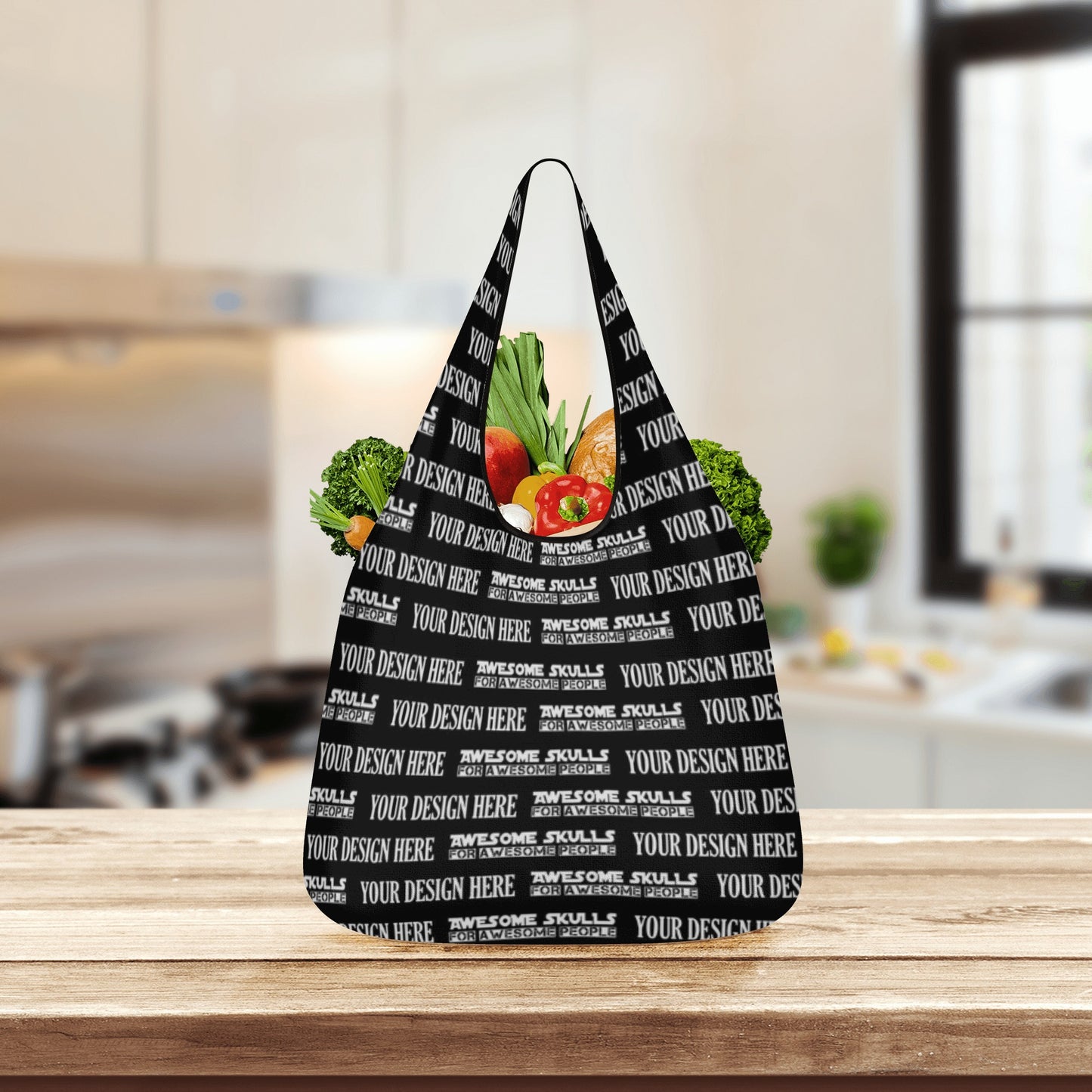 Custom Print on demand POD 3 Pack of Grocery Bags