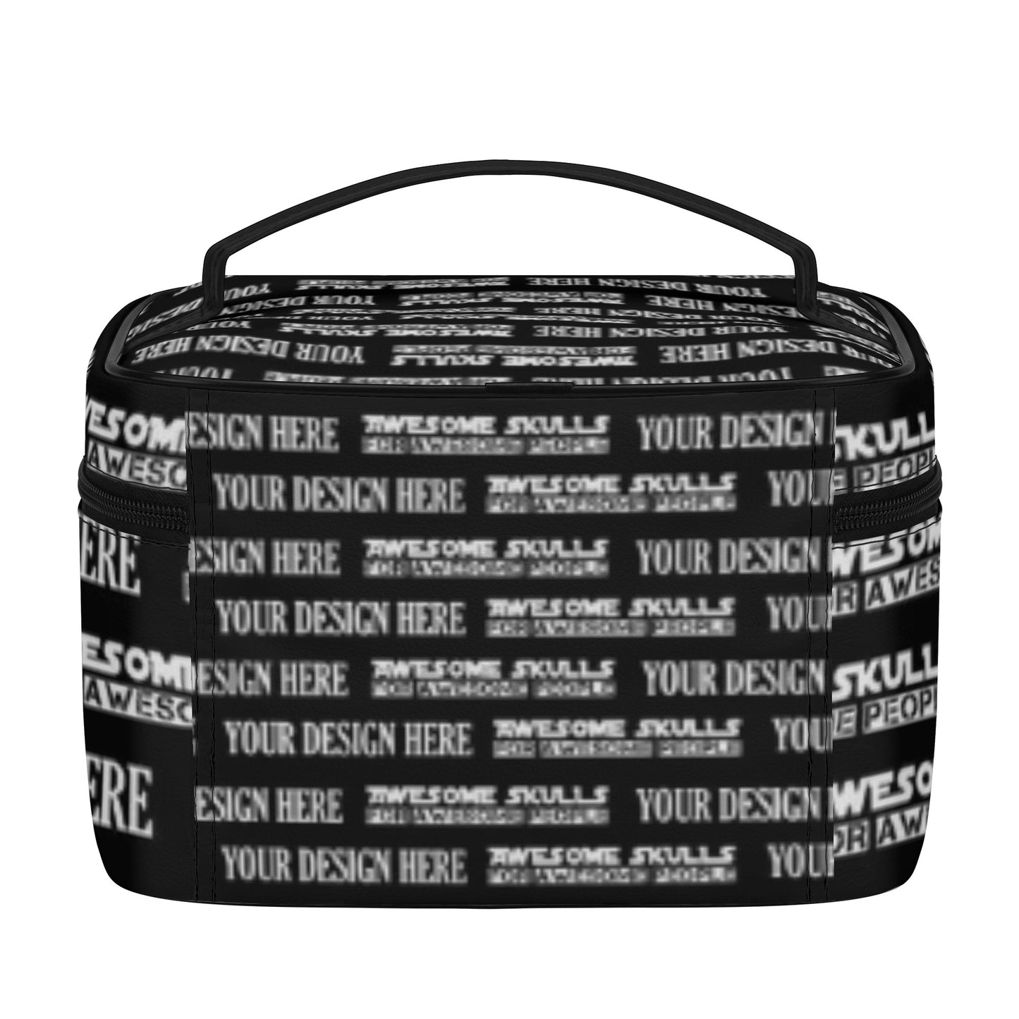 Custom Print on demand POD All Over Printing Leather Cosmetic Bag