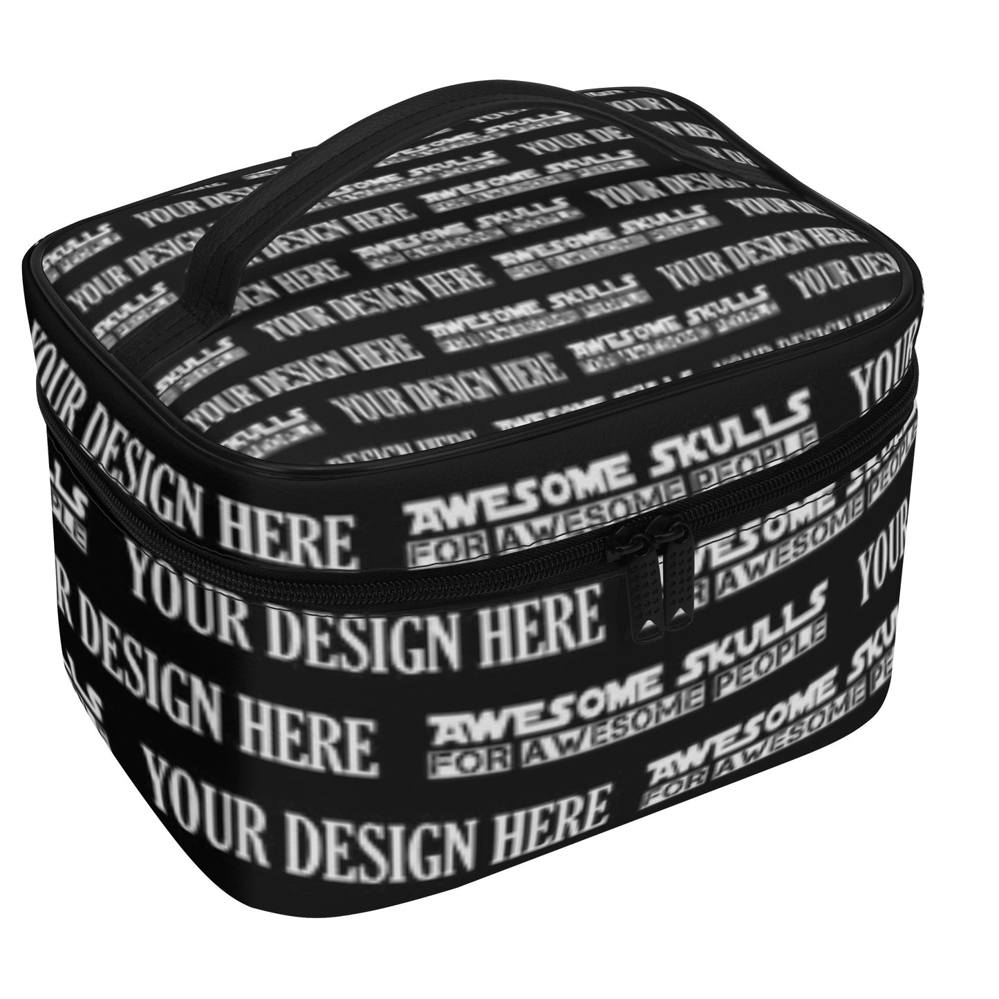 Custom Print on demand POD All Over Printing Leather Cosmetic Bag