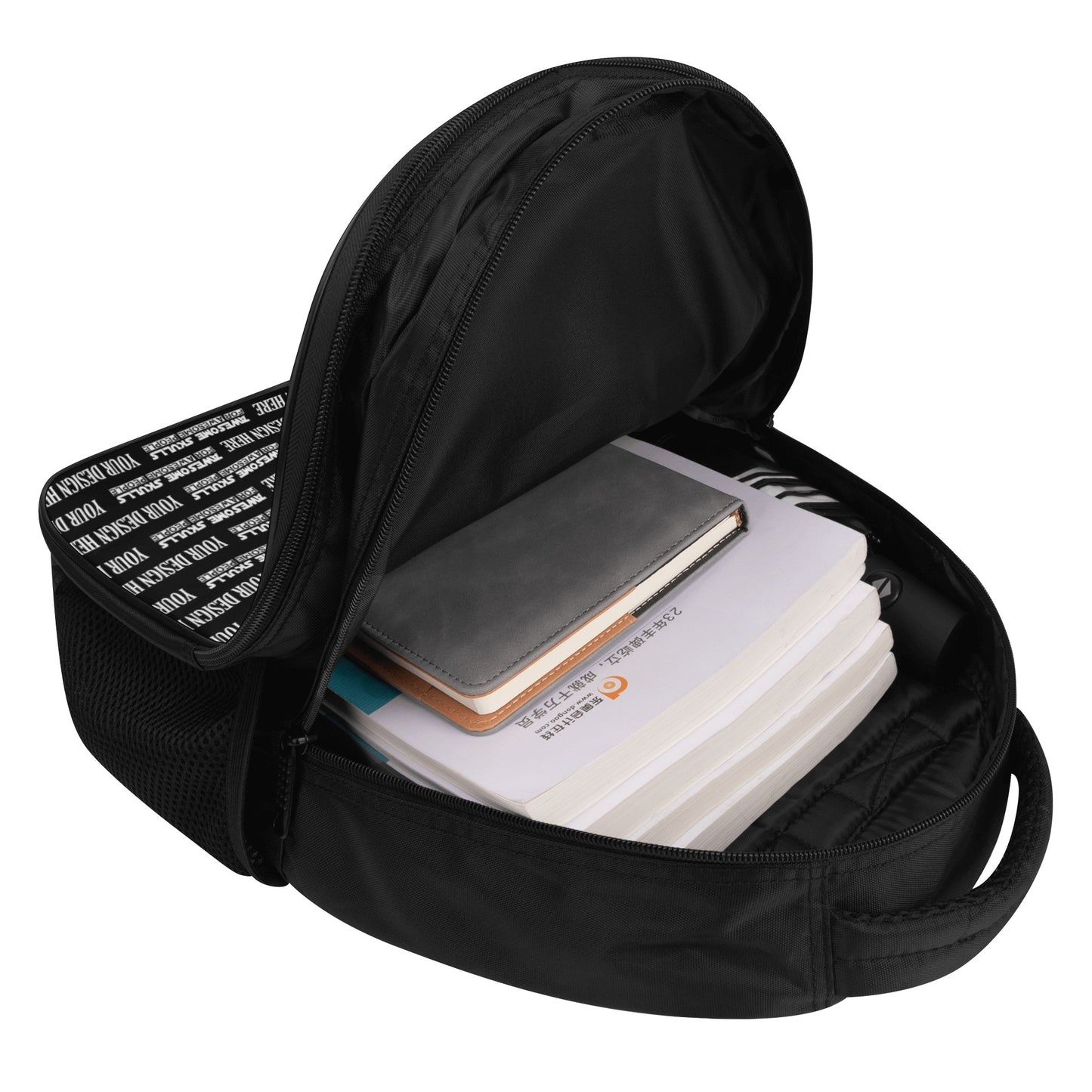 Custom Print on demand POD 16 Inch Dual Compartment School Backpack
