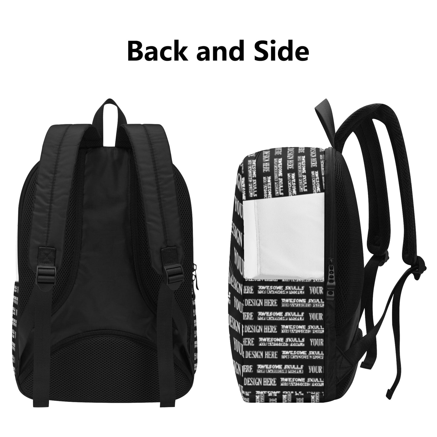 Custom Print on demand POD New Half Printing Laptop Backpack