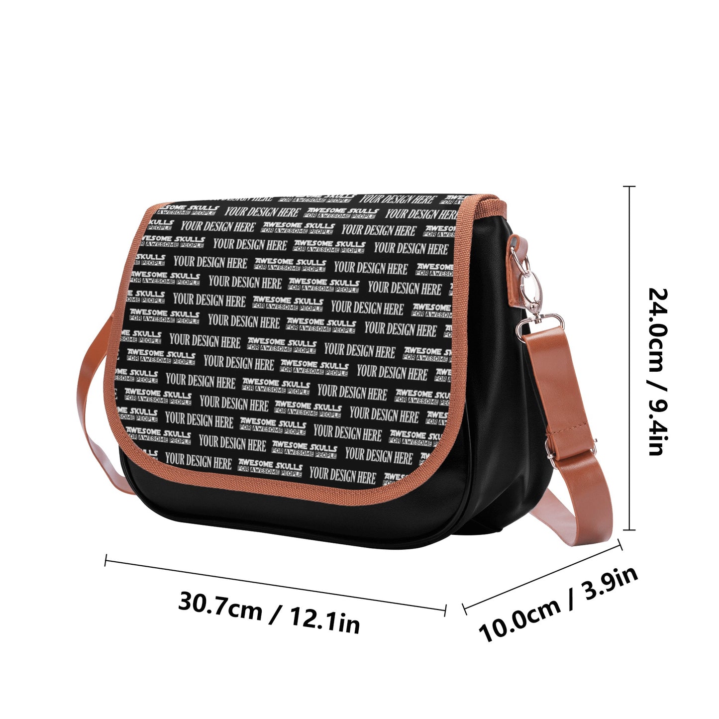 Custom Print on demand POD Classic Leather Shoulder bag