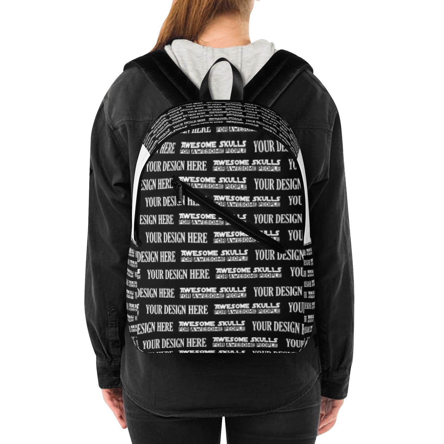Custom Print on demand POD New Half Printing Laptop Backpack