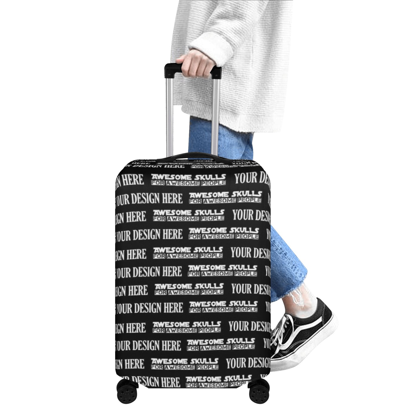 Custom Print on demand POD Polyester Luggage Cover