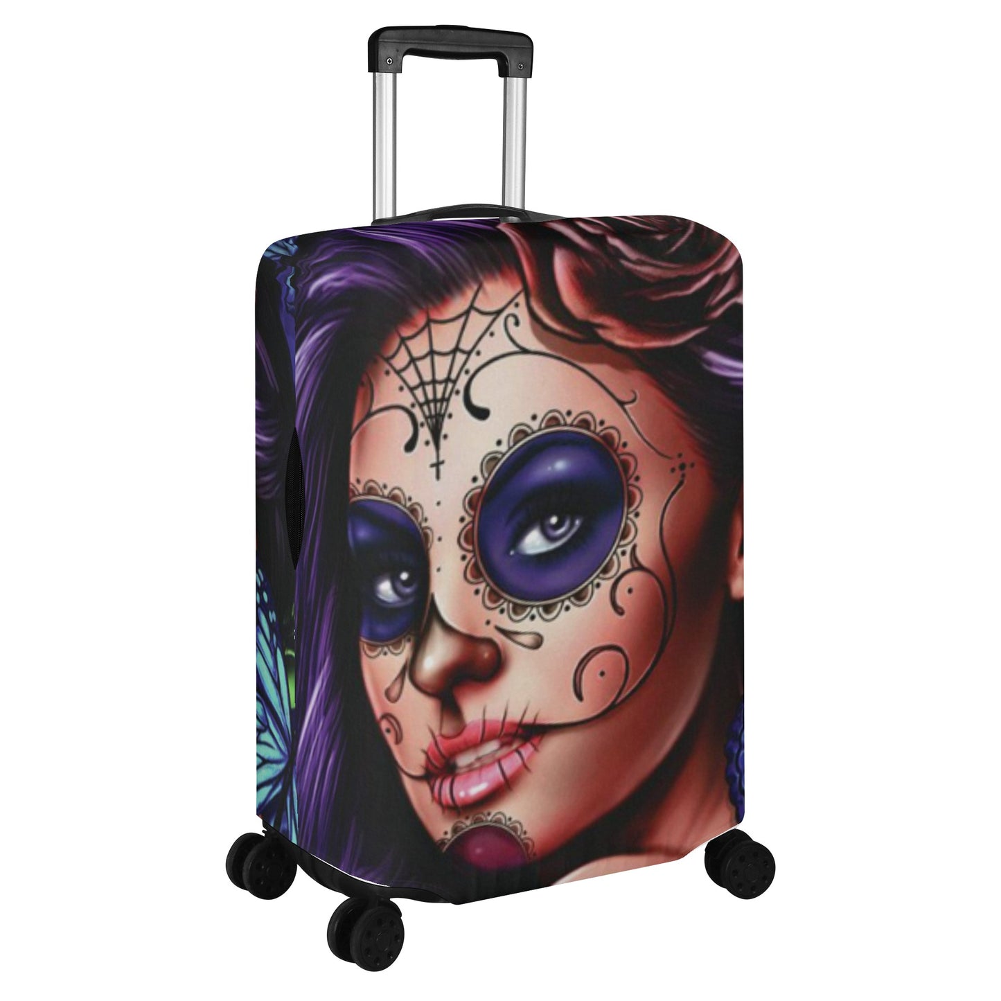 Sugar skull beautiful girl luggage suitcase cover set