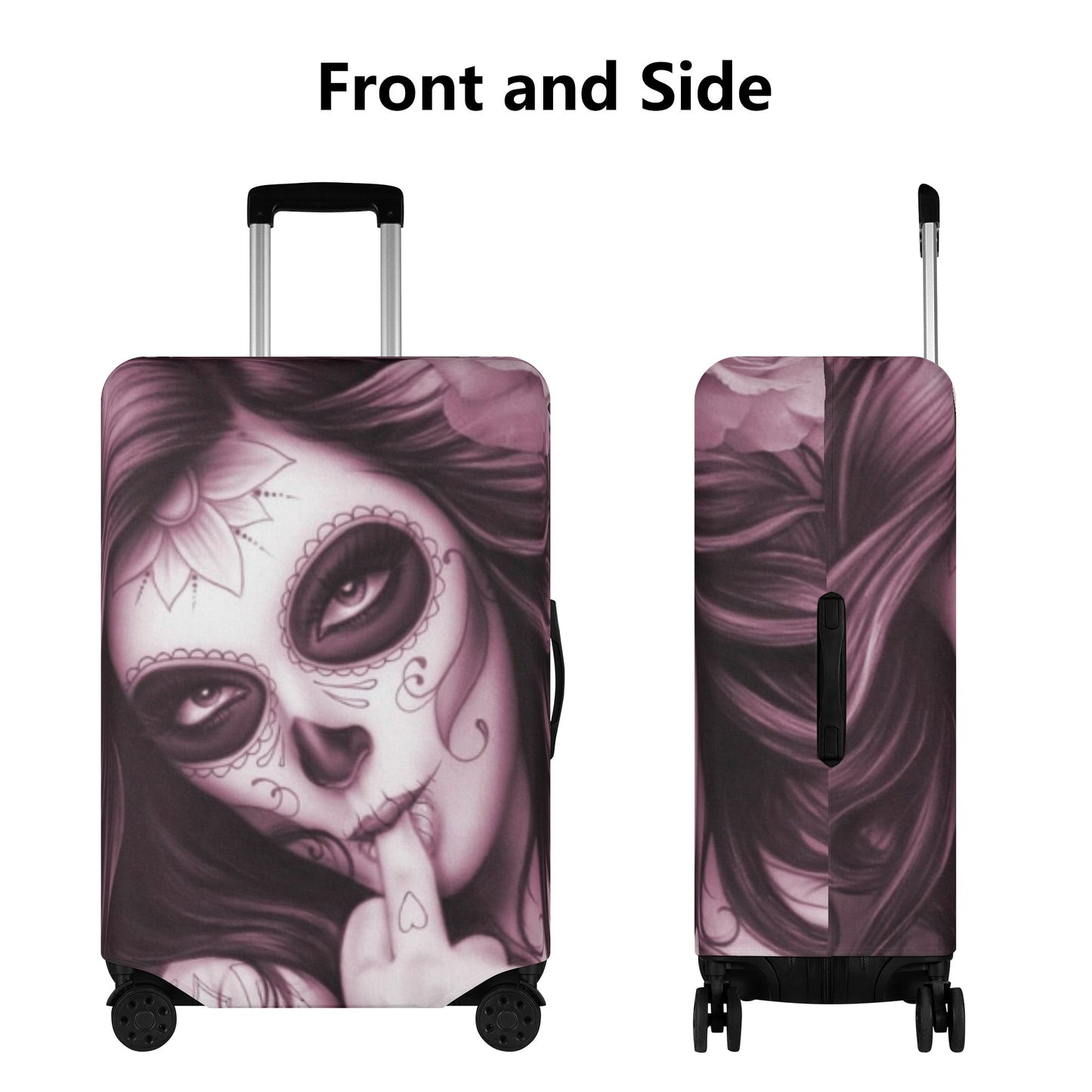 Sugar skull girl day of the dead luggage cover set