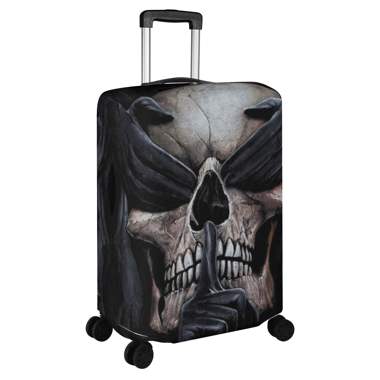 No see no hear no speak evil skeleton Halloween luggage cover set,