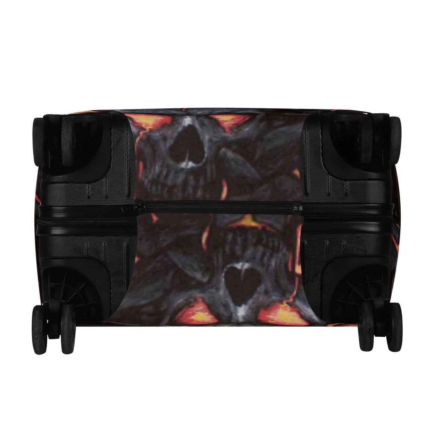 Flaming gothic skull luggage suitcase cover accessories