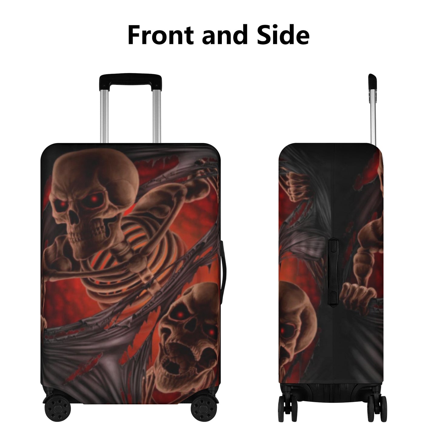 Halloween grim reaper skeleton luggage cover suitcase protector