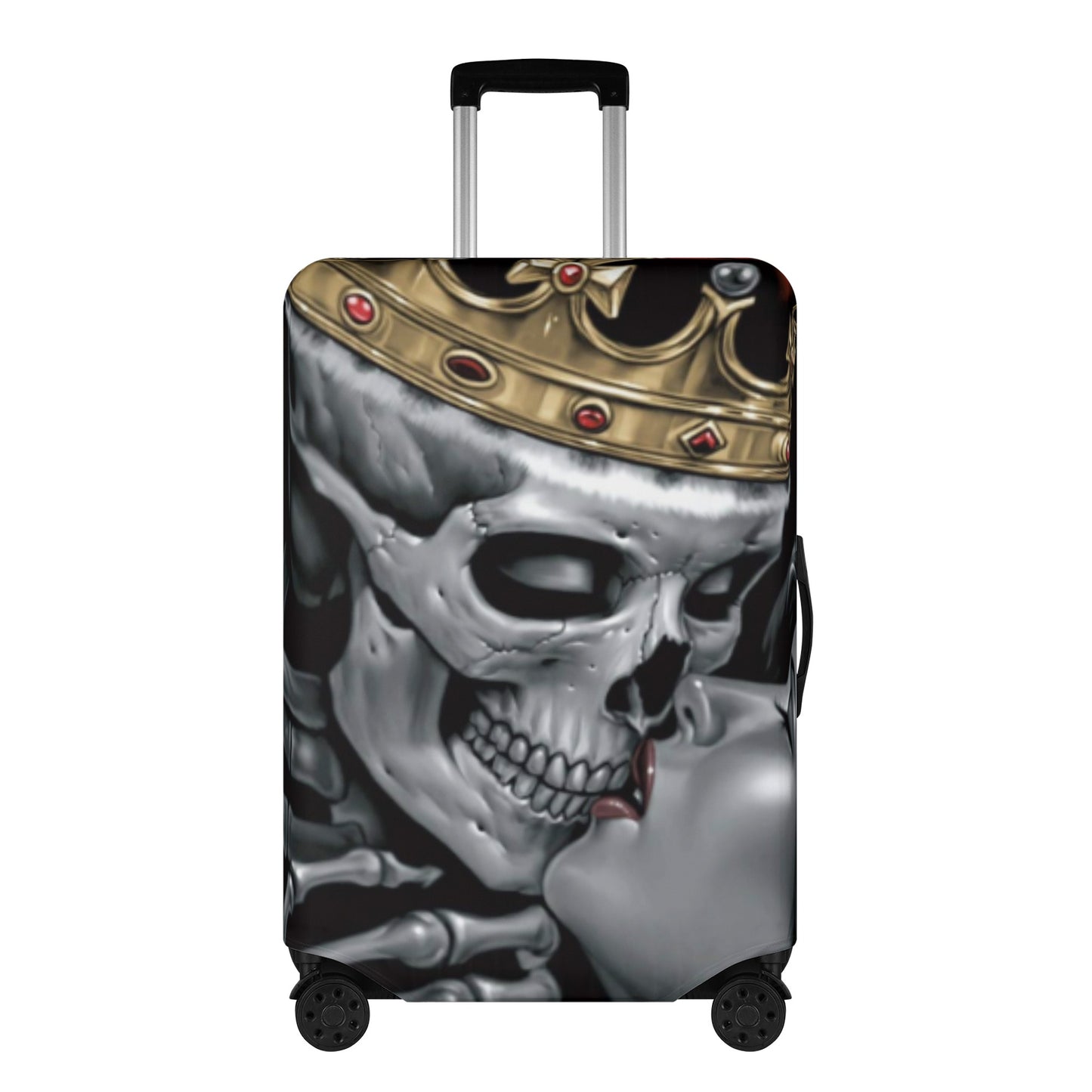 Gothic KING & QUEEN skull luggage suitcase cover
