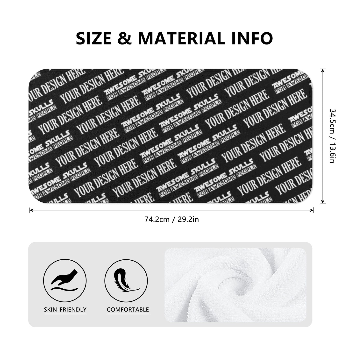 Custom Print on demand POD Towel