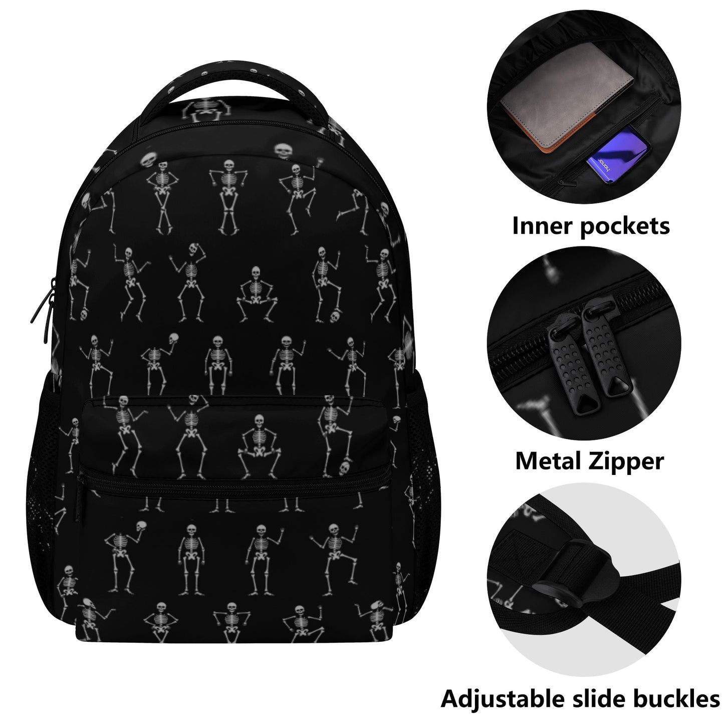 Halloween skeleton gothic New Casual Style School Bakcpack