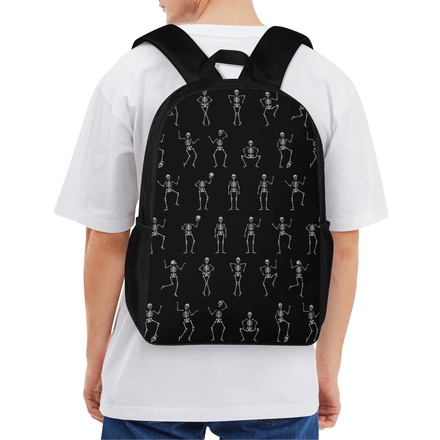 Halloween skeleton gothic 17 Inch School Backpack