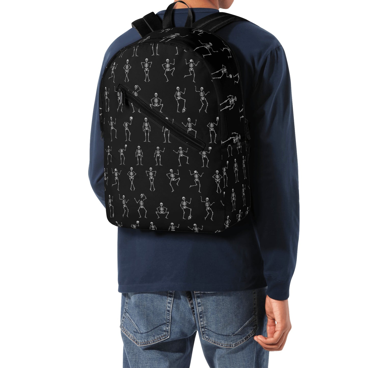 Halloween skeleton gothic New Half Printing Laptop Backpack