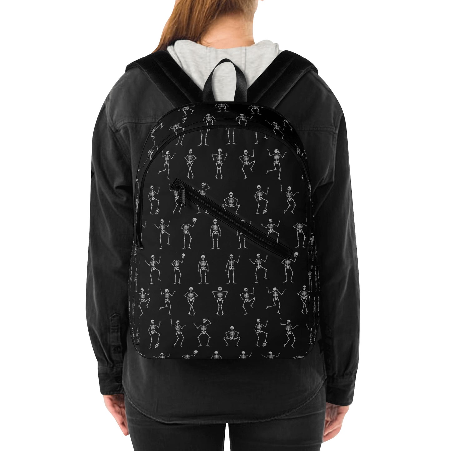 Halloween skeleton gothic New Half Printing Laptop Backpack