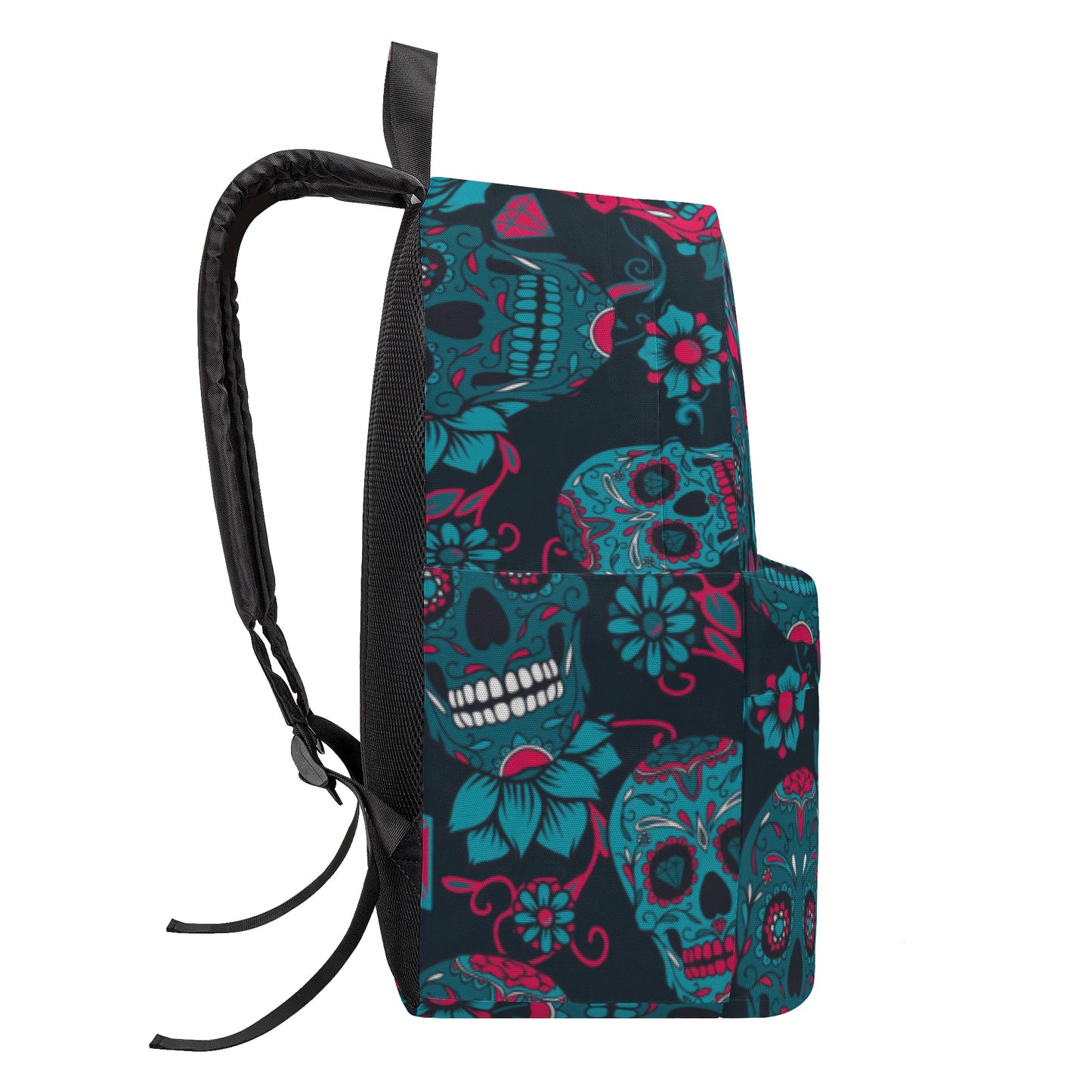Sugar skull skeleton parttern All Over Print Cotton Backpack