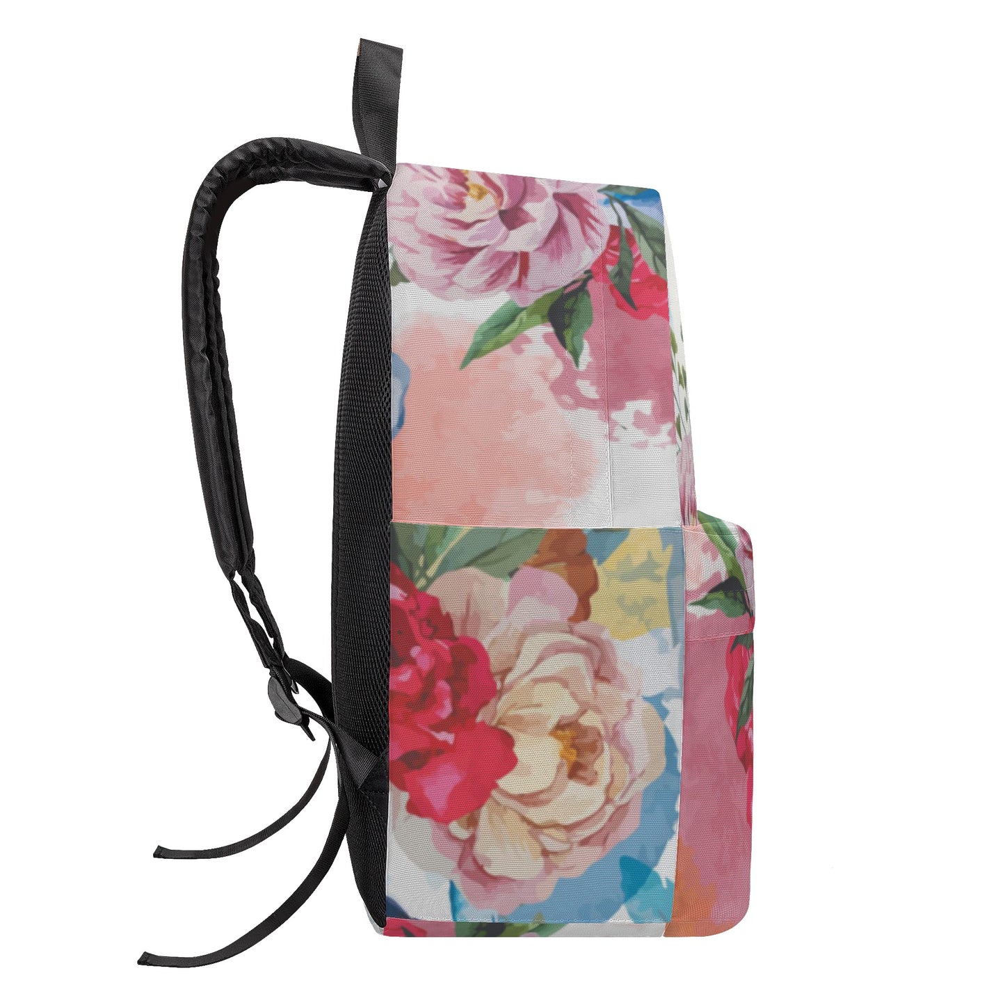 Floral sugar skull rose All Over Print Cotton Backpack