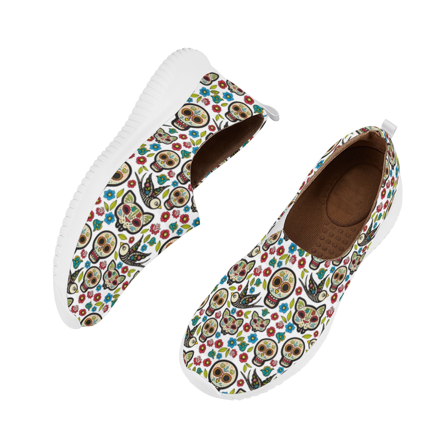 Day of the dead sugar skull gothic Women's Casual Shoes