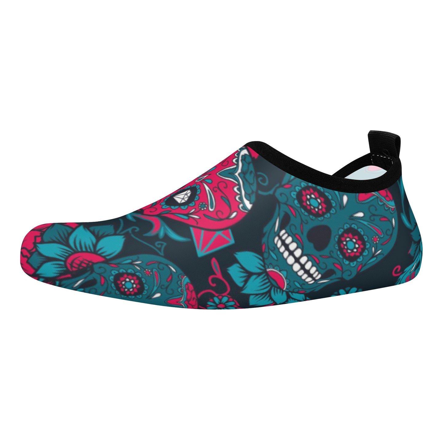 Day of the dead sugar skull gothic Women's Water Sports Skin Shoes