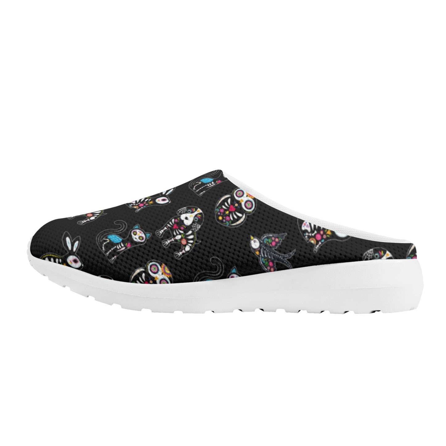 Sugar skull day of the dead Women's Mesh Slippers