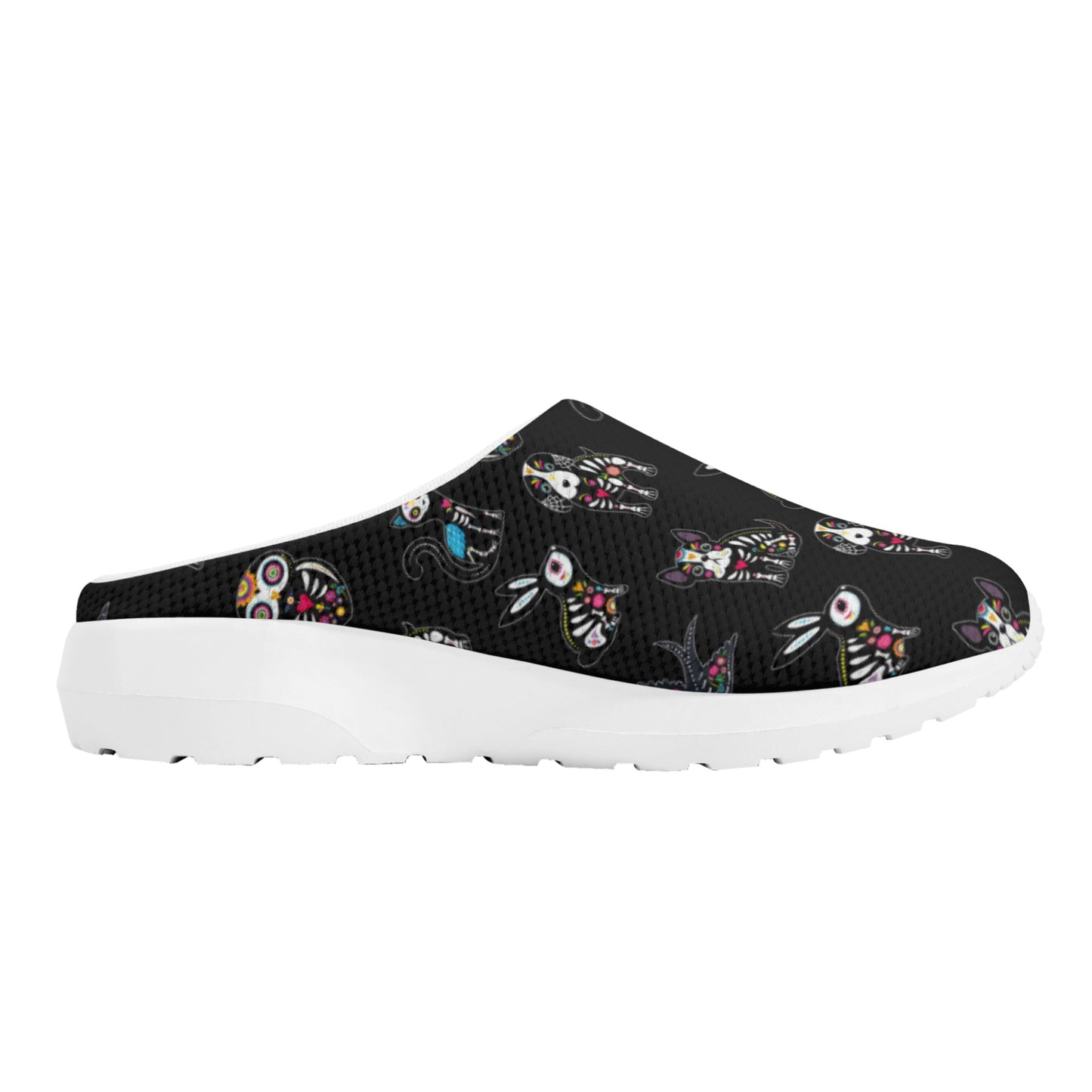 Sugar skull day of the dead Women's Mesh Slippers