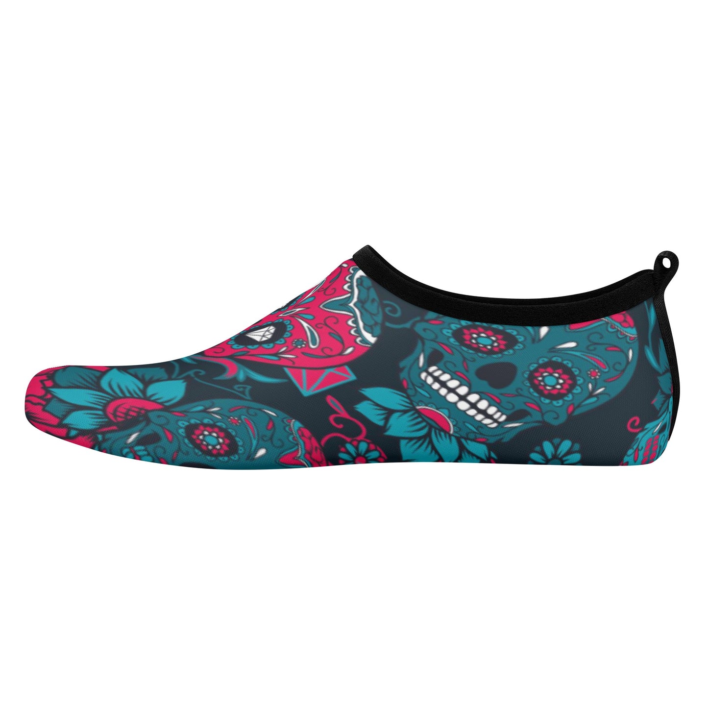 Day of the dead sugar skull gothic Women's Water Sports Skin Shoes