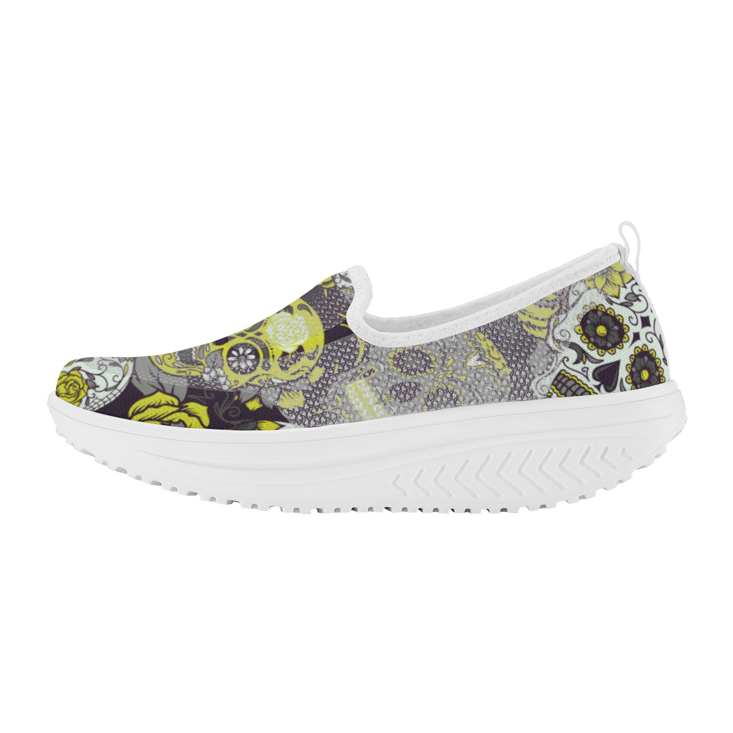 Sugar skull day of the dead Women's Platform Walking Shoes