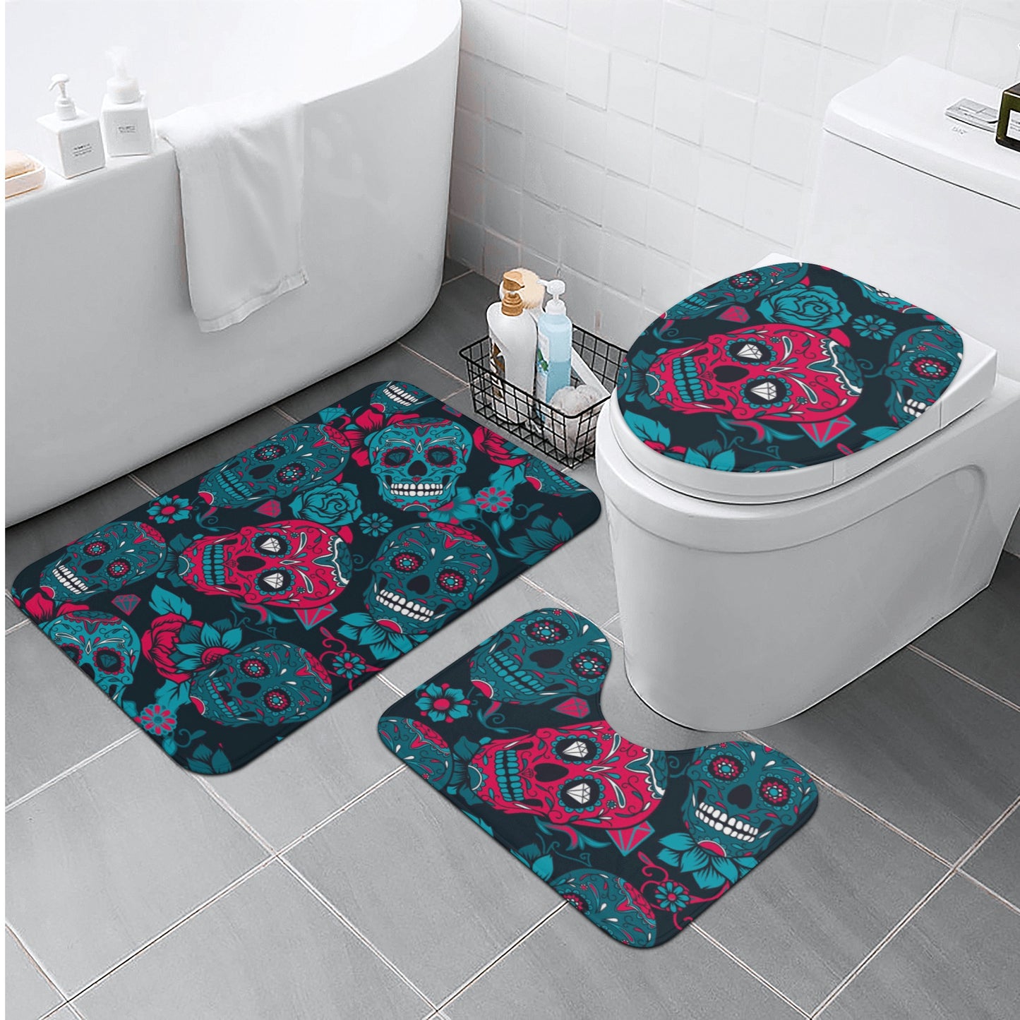 Day of the dead Bath Room Toilet Set