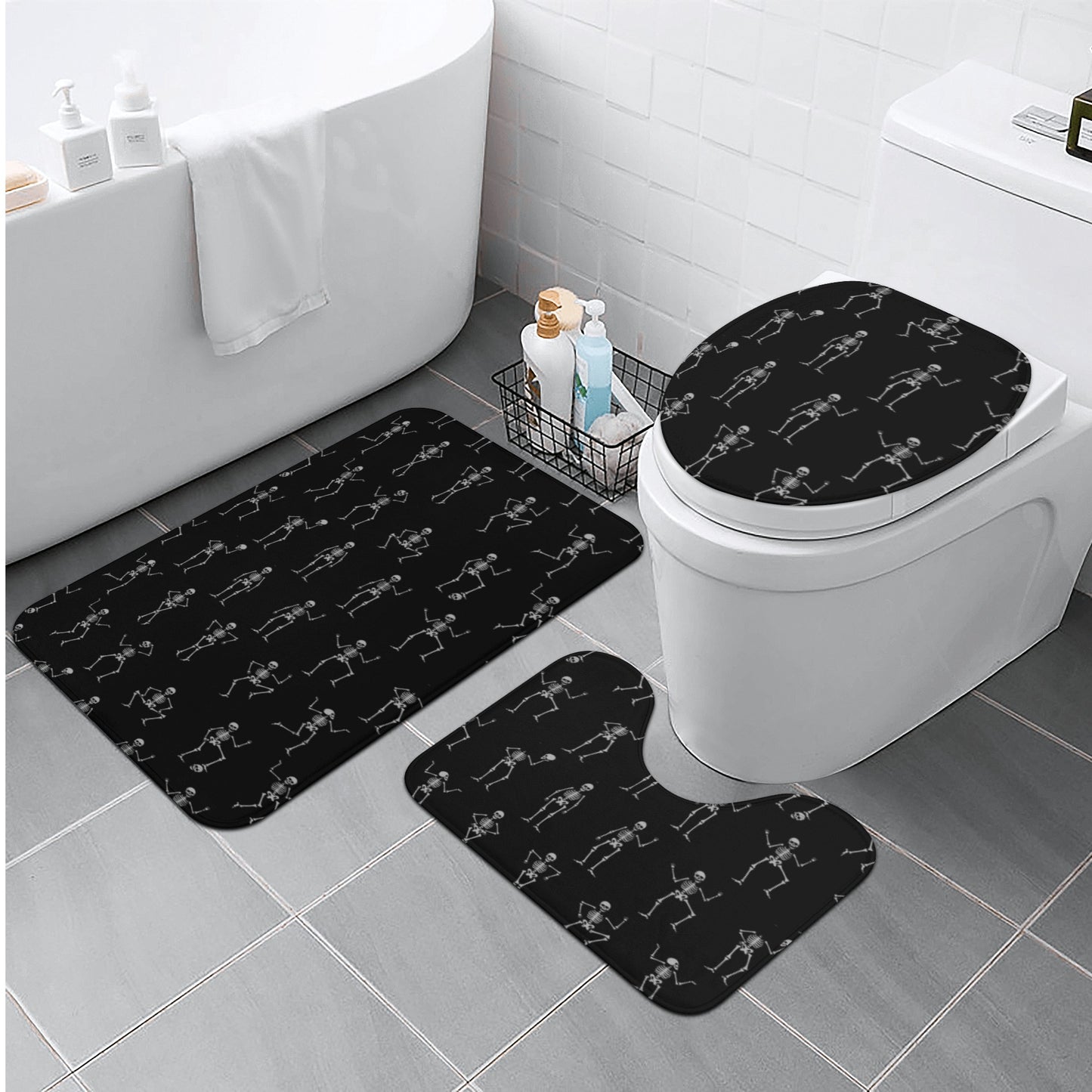Skeleton dancing Bath Room Toilet Set