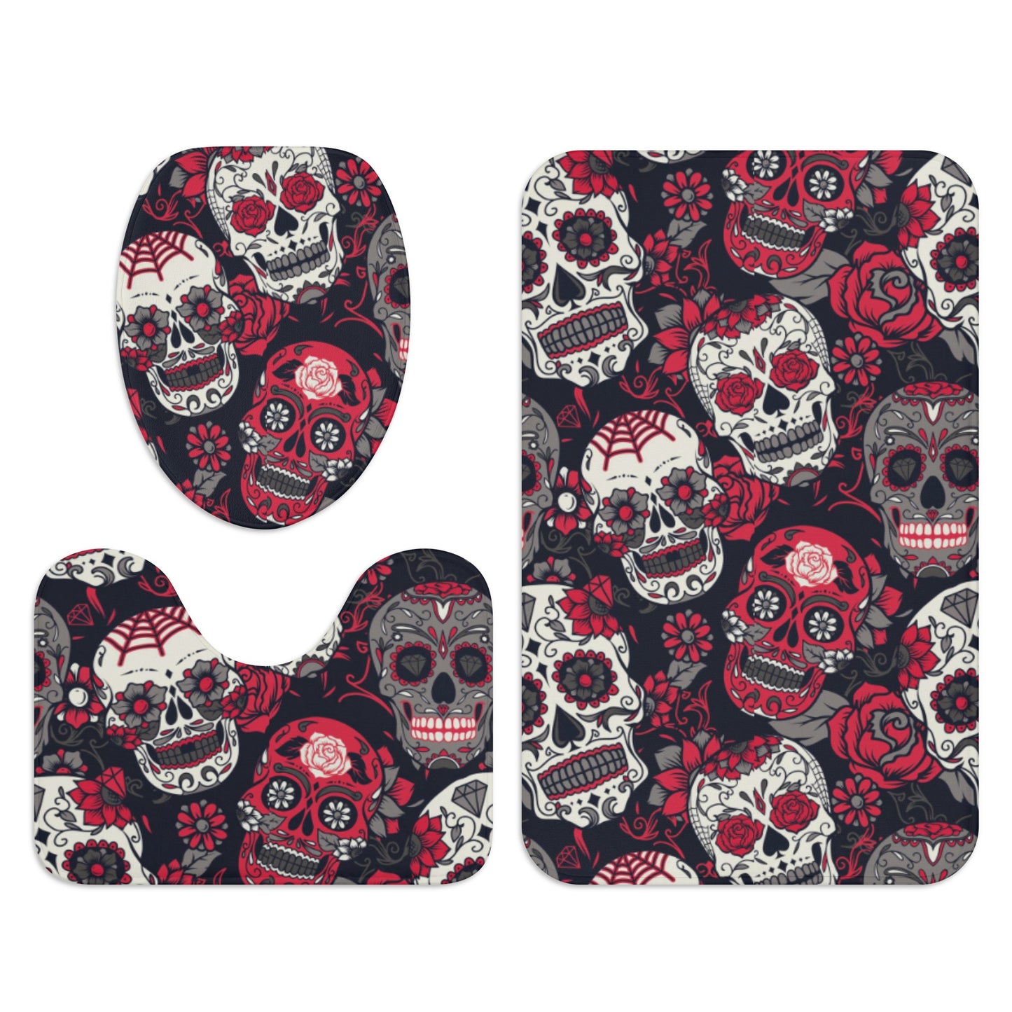 Sugar skull Bath Room Toilet Set