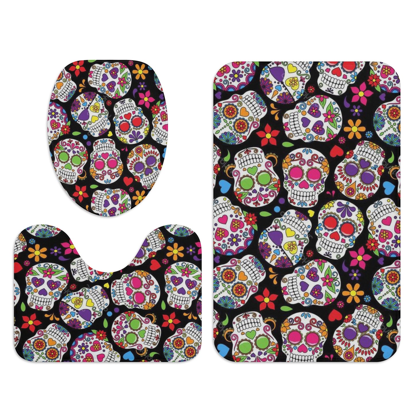 Dia de los muerto skull Bath Room Toilet Set