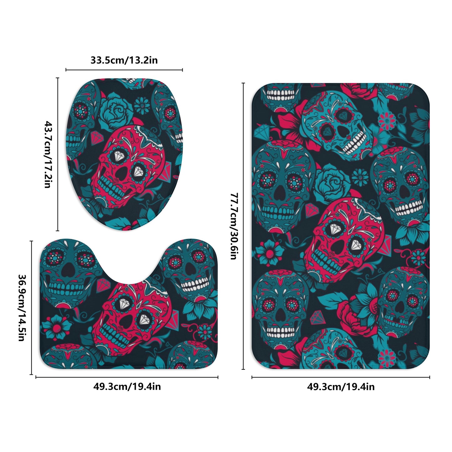 Day of the dead Bath Room Toilet Set