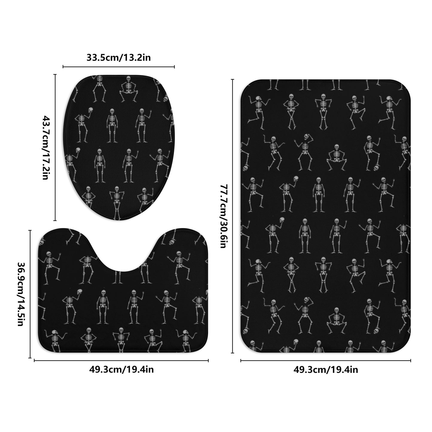 Skeleton dancing Bath Room Toilet Set