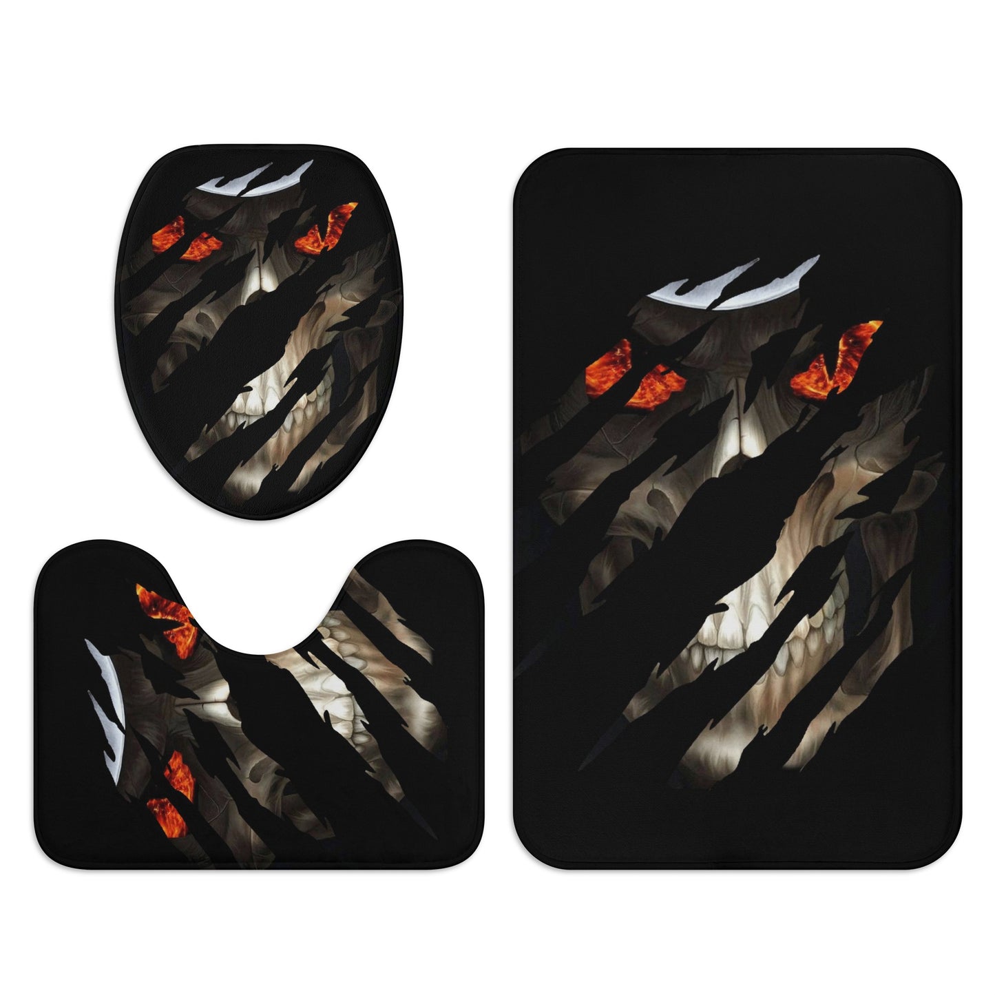 Halloween skull skeleton gothic Bath Room Toilet Set