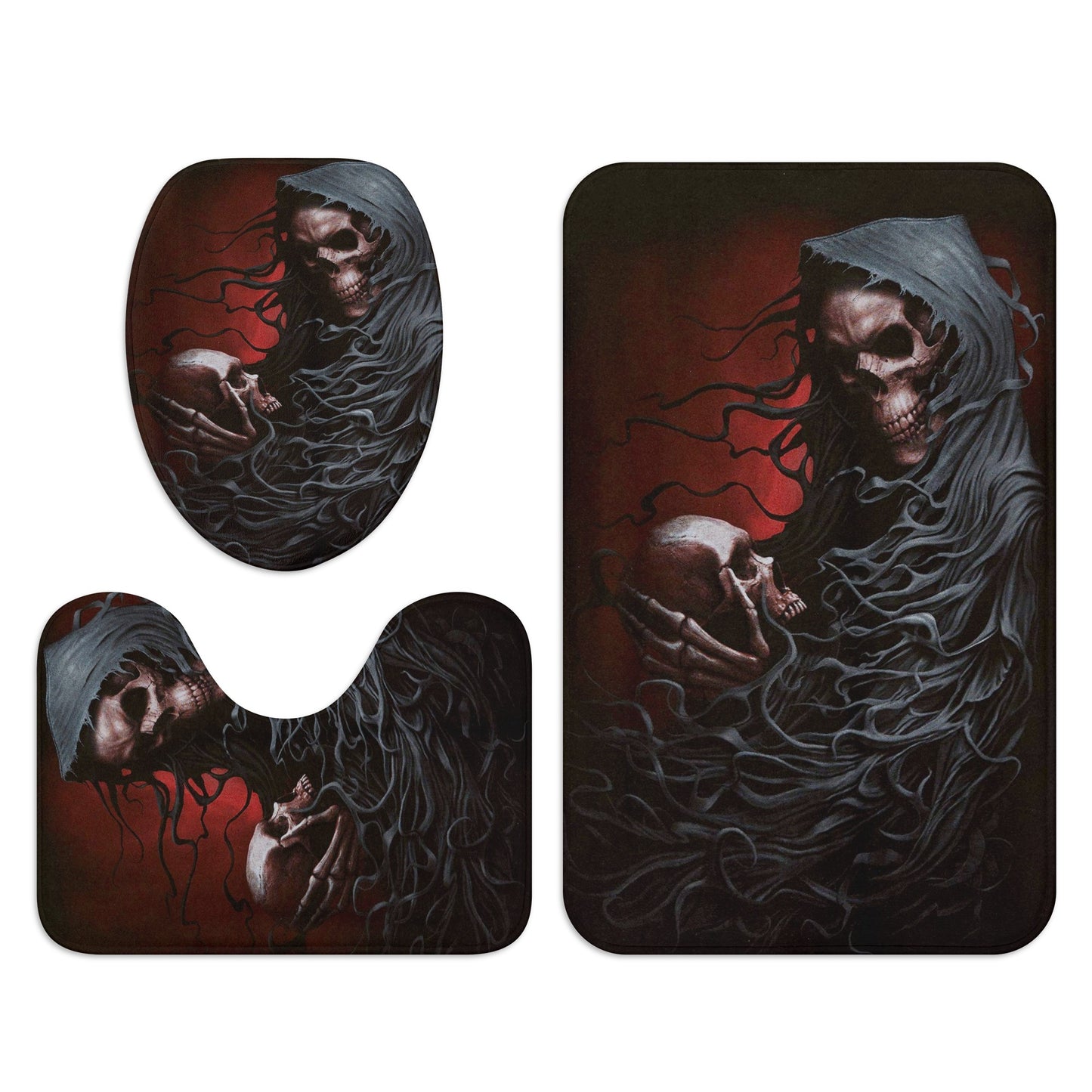 Gothic skull grim reaper Bath Room Toilet Set