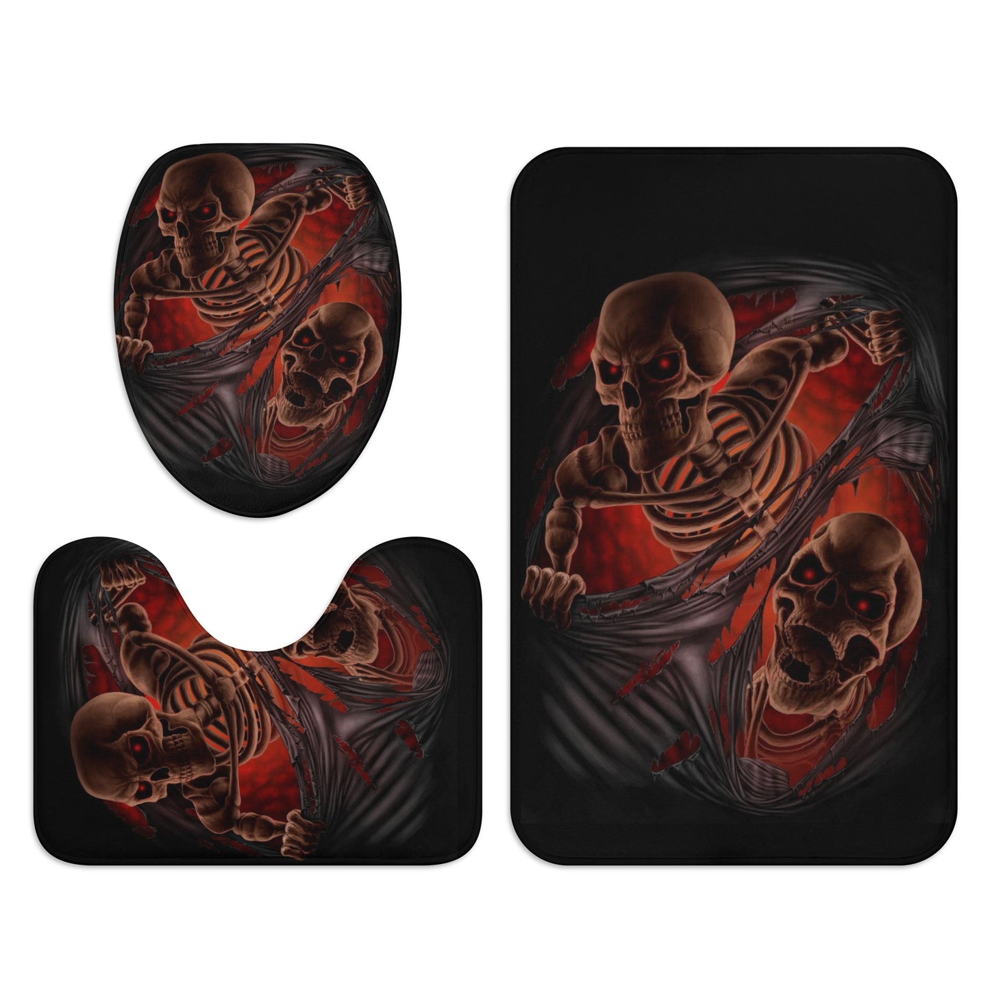Dragron skull gothic Bath Room Toilet Set
