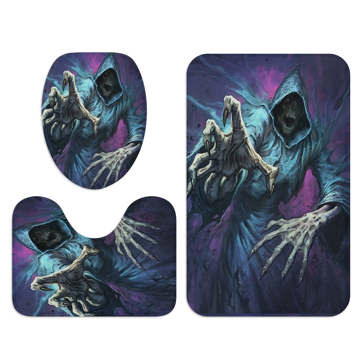 Horror Halloween grim reaper skull Bath Room Toilet Set