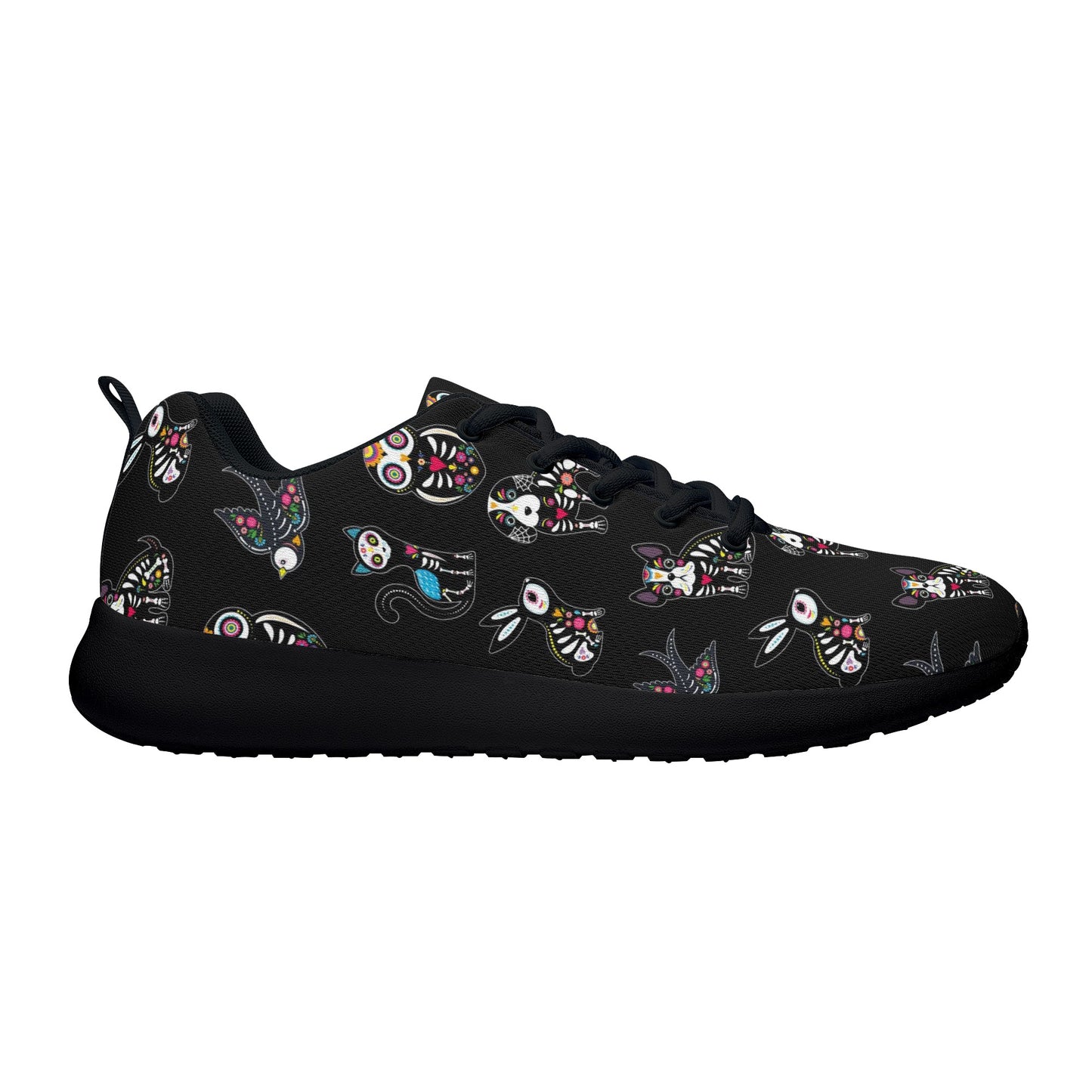 Sugar skull animalWomen's Mesh Athletic Sneakers