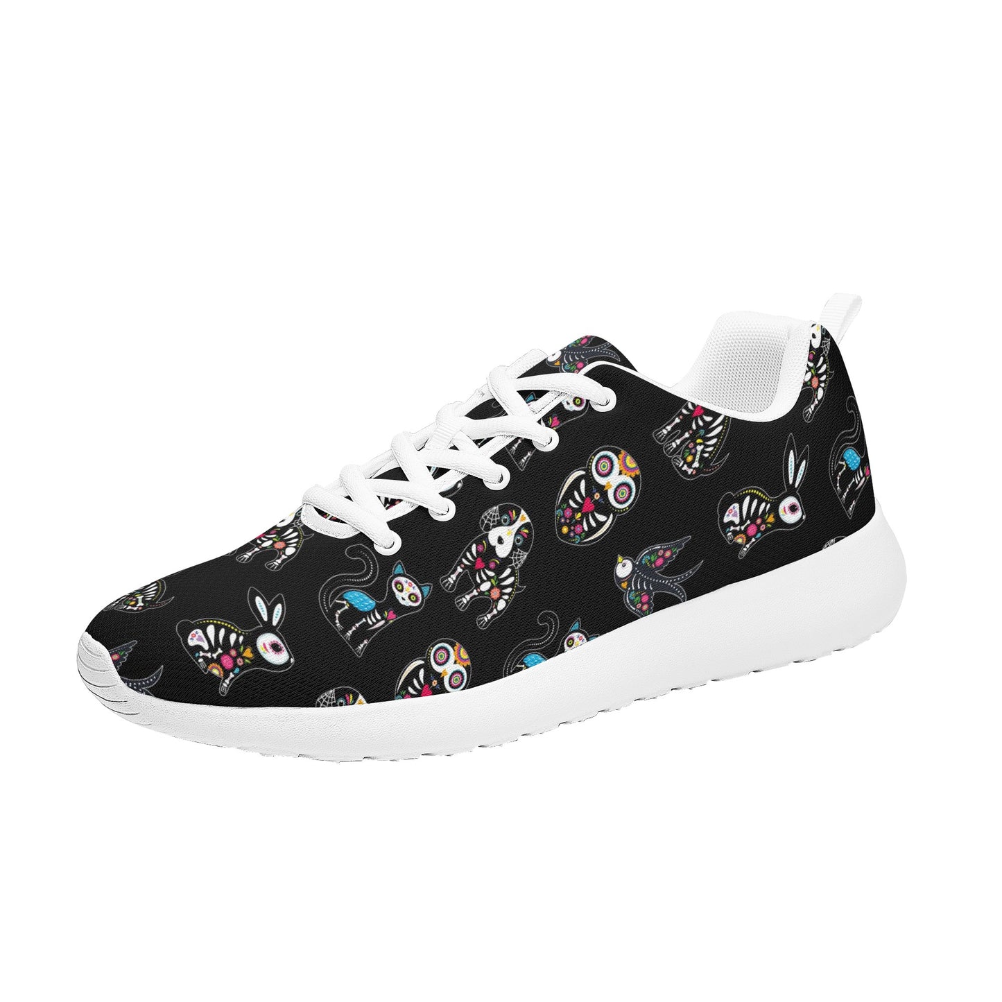 Sugar skull animalWomen's Mesh Athletic Sneakers