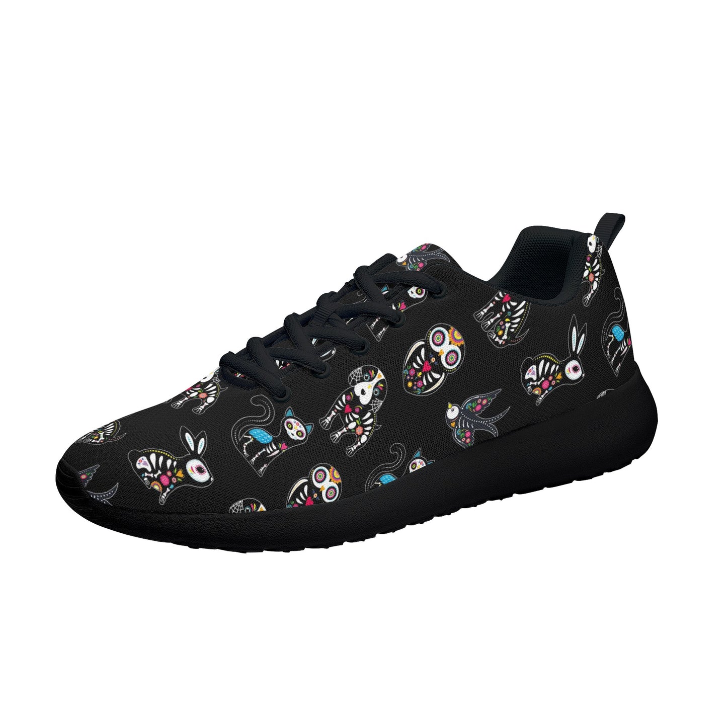 Sugar skull animalWomen's Mesh Athletic Sneakers
