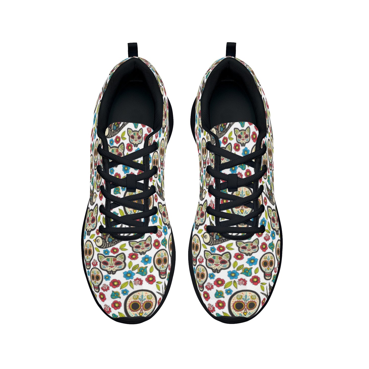 Dia de los muertos skull Women's Mesh Athletic Sneakers