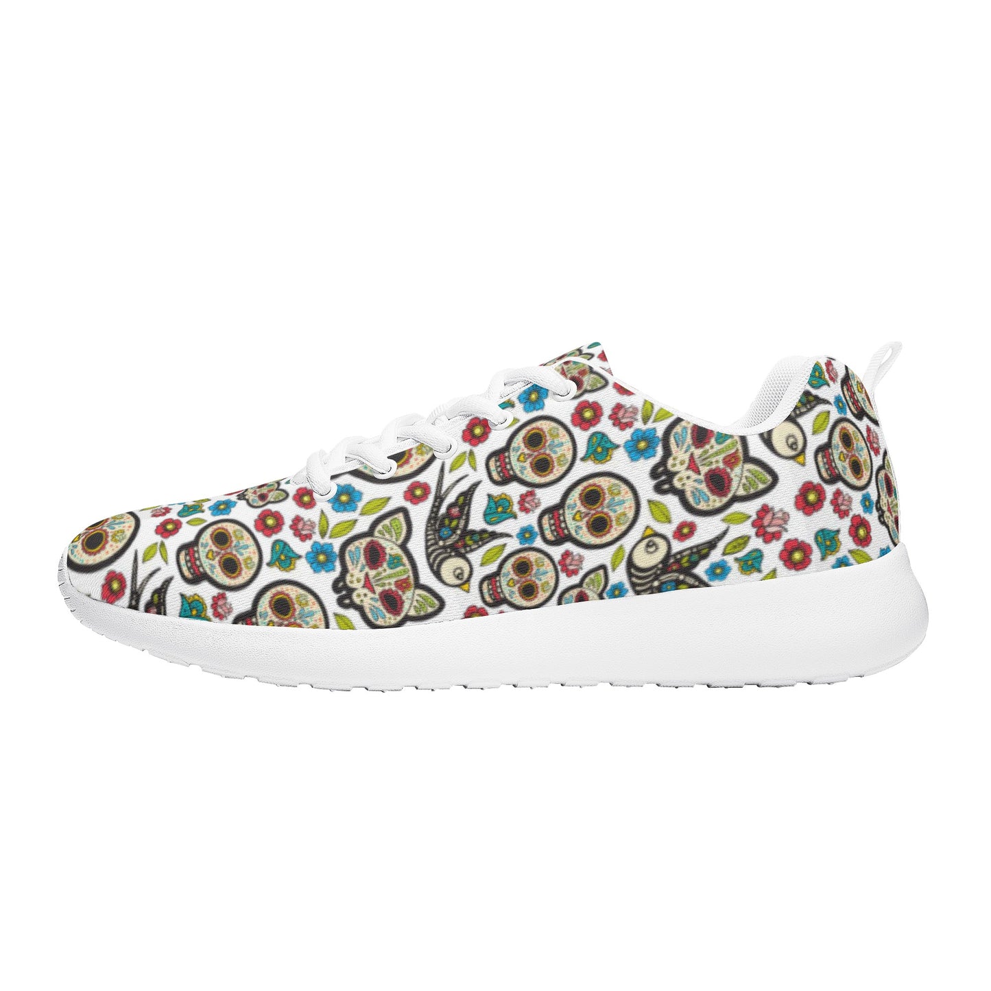 Dia de los muertos skull Women's Mesh Athletic Sneakers