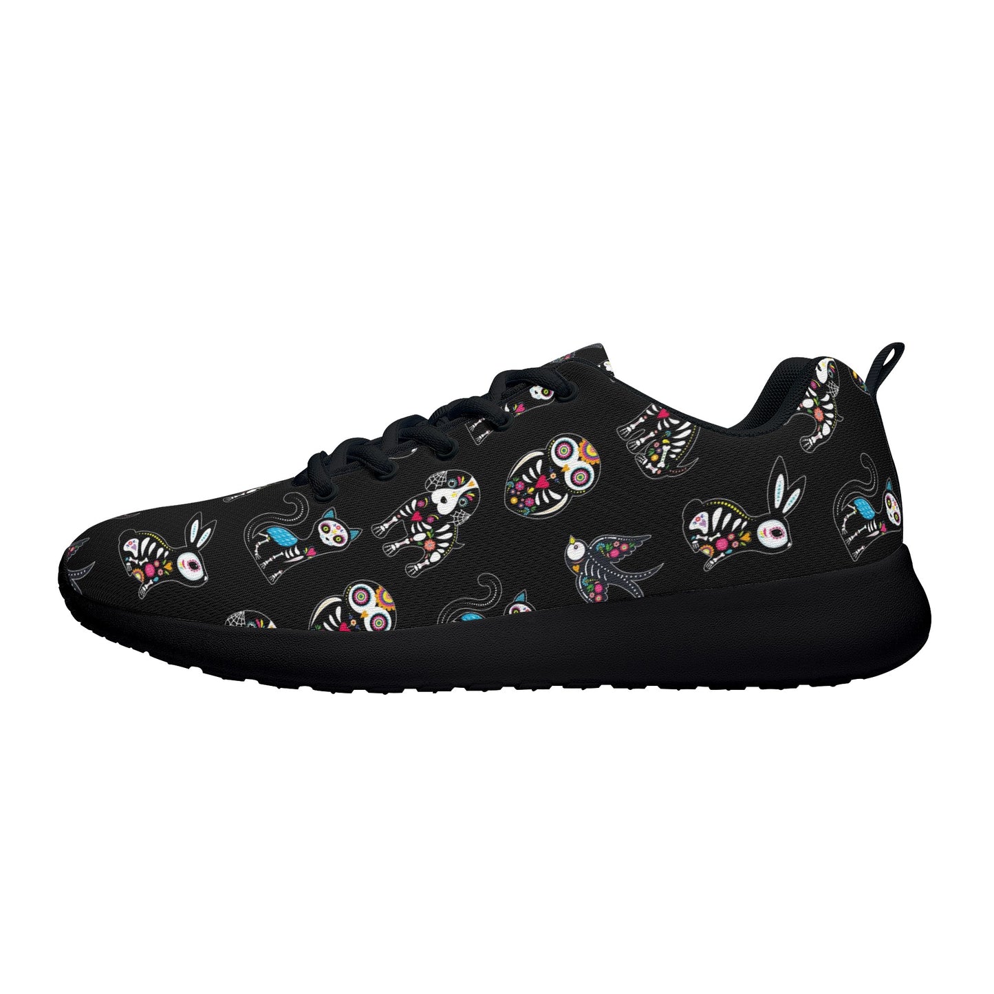 Sugar skull animalWomen's Mesh Athletic Sneakers