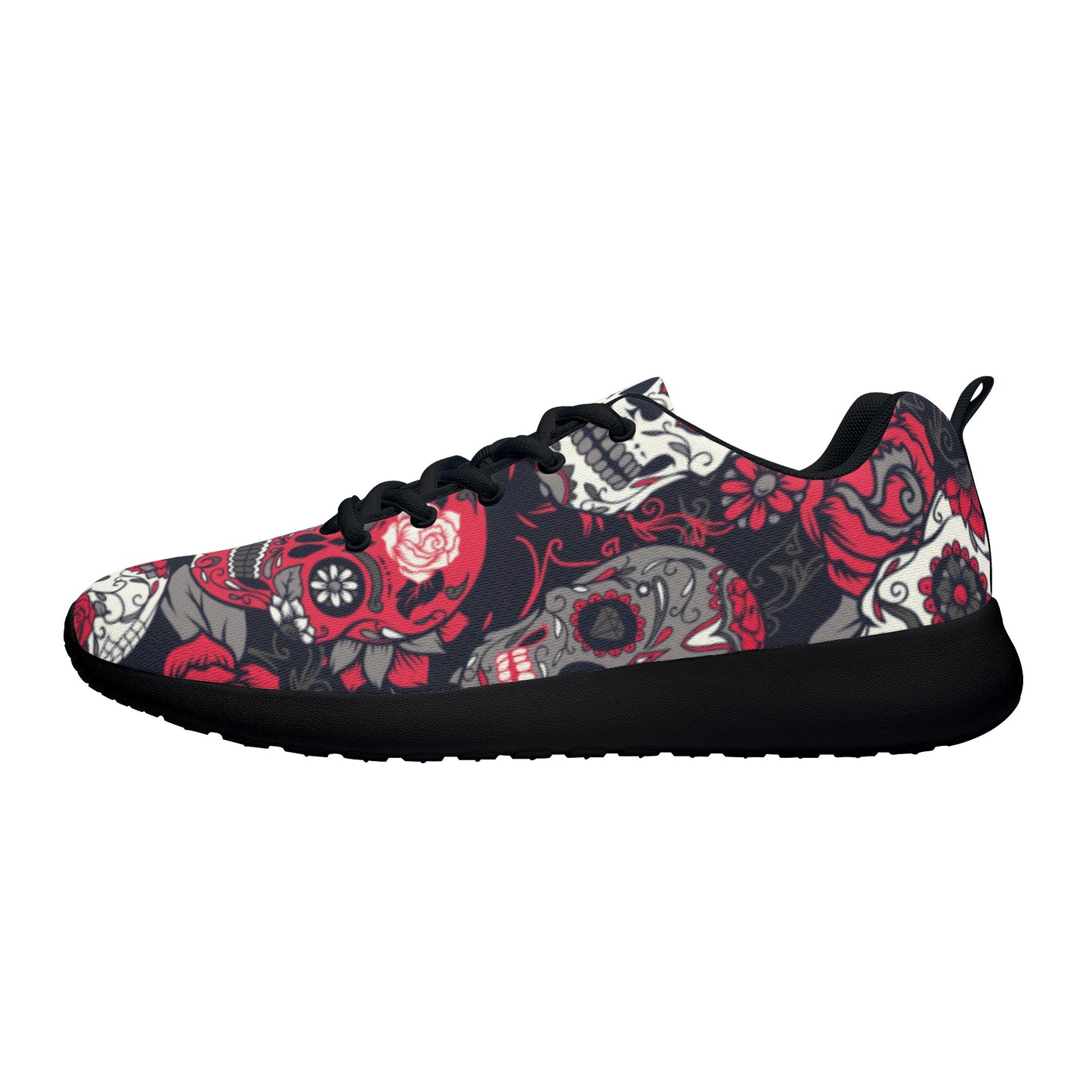 Day of the dead sugar skull Women's Mesh Athletic Sneakers