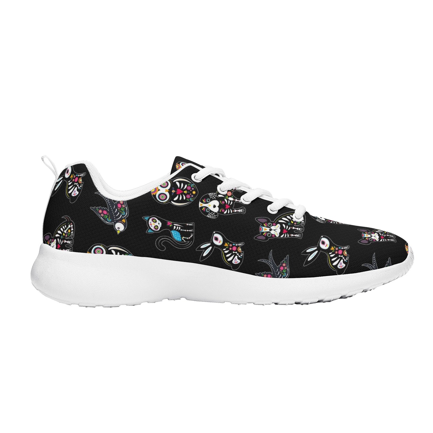Sugar skull animalWomen's Mesh Athletic Sneakers