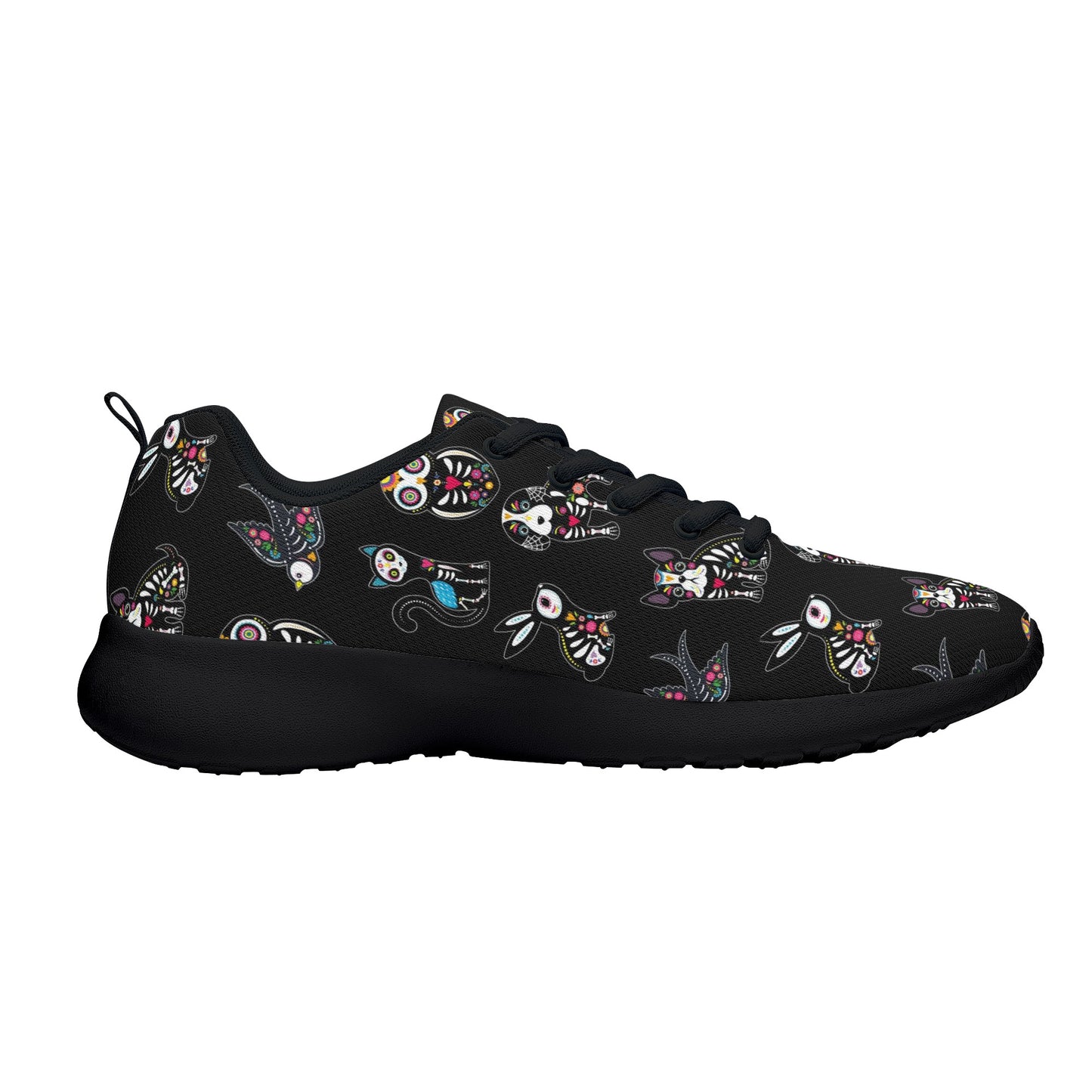 Sugar skull animalWomen's Mesh Athletic Sneakers